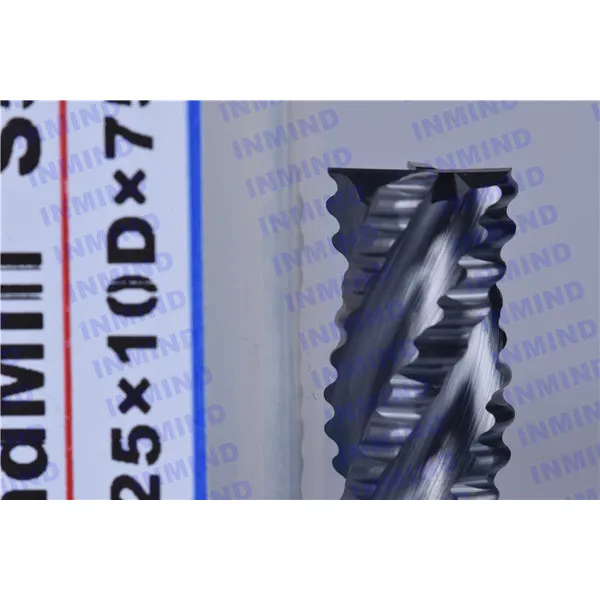 hrc55 4 fraises d'ébauche en carbure avec revêtement altin / nano