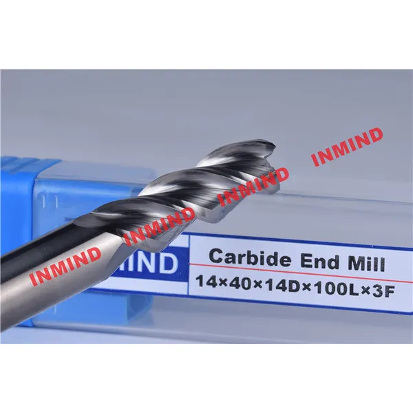 0.8um Grain Size Aluminum Cutting Tools , 3 Flute Carbide Milling Drill Bit