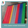 Palos de fregona para casa de madera de eucalipto con mango de escoba de madera recubierta de pvc de china