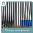 Palos de fregona para casa de madera de eucalipto con mango de escoba de madera recubierta de pvc de china