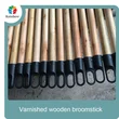 Varnished wooden round head thread paint wooden broom handle