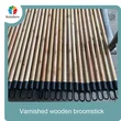 Varnished wooden round head thread paint wooden broom handle