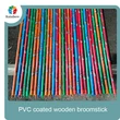 مقبض مكنسة خشبية مطلية بـ PVC من الصين، عصي ممسحة منزلية خشبية من الأوكالبتوس