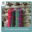 مقبض مكنسة خشبية مطلية بـ PVC من الصين، عصي ممسحة منزلية خشبية من الأوكالبتوس