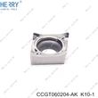 Cuchilla de corte de insertos de carburo ccgt060204-ak de alta precisión para aluminio