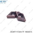 cnc pvd revestimiento dcmt11t304 insertos de carburo para acero inoxidable
