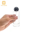 Frasco de perfume redondo de 100 ml con tapas de bola negras