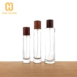 Frasco de perfume alto cilíndrico de 30 ml, 50 ml, 100 ml con tapa de nogal negro