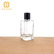 Frasco de perfume cuadrado de 100ml con tapa negra