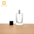 Frasco de perfume cuadrado de 100ml con tapa negra