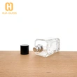 Frasco de perfume cuadrado de 100ml con tapa negra