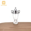 Bouteille de parfum en verre de conception de marque de forme de trophée personnalisée 50 ml