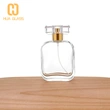 Flacon de parfum en verre à capuchon en cristal transparent de forme carrée ovale de 100 ml