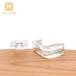 Flacon de parfum en verre à capuchon en cristal transparent de forme carrée ovale de 100 ml