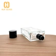 Botella de spray de perfume de vidrio cuadrado rectangular de 100 ml al por mayor dubai