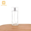 Botella de perfume de vidrio de diseño de cristal transparente transparente de 100 ml