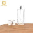 Botella de perfume de vidrio de diseño de cristal transparente transparente de 100 ml