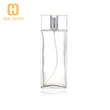 Botella de perfume de vidrio de diseño de cristal transparente transparente de 100 ml