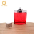 red glass new perfume bottle 100ml glass perfume bottles square