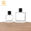 bouchon magnétique 50ml 100ml bouteille de parfum carrée bouteilles de parfum en verre