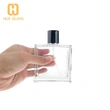 bouchon magnétique 50ml 100ml bouteille de parfum carrée bouteilles de parfum en verre