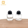 bouteille de parfum ronde 50ml 100ml bouteilles de parfum personnalisées avec bouchon noir