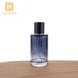 Flacon de parfum en verre bleu dégradé rond de 50 ml à 100 ml