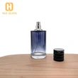 Flacon de parfum en verre bleu dégradé rond de 50 ml à 100 ml
