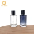 Flacon de parfum en verre bleu dégradé rond de 50 ml à 100 ml