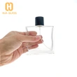 Botella de perfume de vidrio cuadrada de fondo redondo de 50ml y 100ml al por mayor
