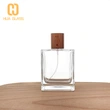 زجاجة عطر مربعة من الزجاج الشفاف بسعة 100 مل مع مضخة