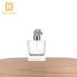 50 مل زجاجة عطر بغطاء زاماك زجاجي مربع مع غطاء زاماك على شكل أسد