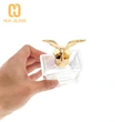 100ml square hand polished glass eagle shape zamak cap perfume bottle