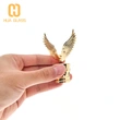 100ml square hand polished glass eagle shape zamak cap perfume bottle