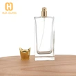 botella de perfume personalizada botella de perfume de vidrio en aerosol de 100 ml con tapa de zamak