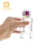 Bouteille en verre de parfum à fond épais de 100 ml, vaporisateur carré d'eau de Cologne