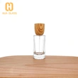 Tapa de madera personalizada 50ml 100ml botella de perfume de vidrio redonda cilíndrica