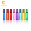 verre de couleur arc-en-ciel 5ml 10ml flacon rouleau d'huile essentielle