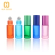 verre de couleur arc-en-ciel 5ml 10ml flacon rouleau d'huile essentielle
