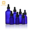 زجاجة قطارة الزيت العطري من الزجاج الأزرق غير اللامع المتجمد