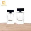 Flacon de parfum carré de 50 ml en verre à fond épais