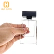 Flacon de parfum carré de 50 ml en verre à fond épais