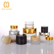 20g 30g 50g pot en verre bleu vert cosmétique avec couvercle