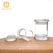 pots de bougie en gros pot de bougie en verre clair avec couvercle