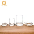 pots de bougie en gros pot de bougie en verre clair avec couvercle