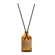 Botella difusora de caña redonda de vidrio ámbar de 100ml, botella de aceite esencial