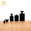 Frasco de perfume de vidrio esmerilado negro mate de 30 ml, 50 ml, 100 ml