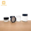 smell proof black lid 1oz 2oz 3oz 3.5oz stash oil Glass Cannabis Jars