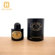 Flacon de parfum rond noir de 50 ml à 100 ml avec boîte à cylindre