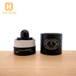 Flacon de parfum rond noir de 50 ml à 100 ml avec boîte à cylindre
